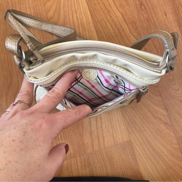 Brighton 3D Leather Flower Bag Crossbody Satchel - Picture 9 of 16